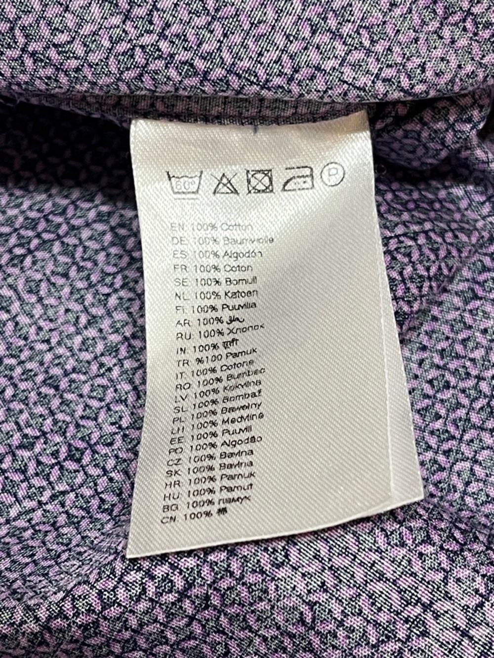 Eton Men's Purple Microdot Dress Shirt - Picture 8 of 9